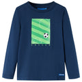 Vidaxl kindershirt met lange mouwen 104 marineblauw