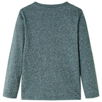 Vidaxl kindershirt met lange mouwen 128 gemêleerd donkergroen