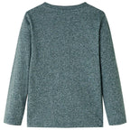 Vidaxl kindershirt met lange mouwen 140 gemêleerd donkergroen
