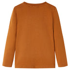 Vidaxl kindershirt met lange mouwen 104 cognackleurig