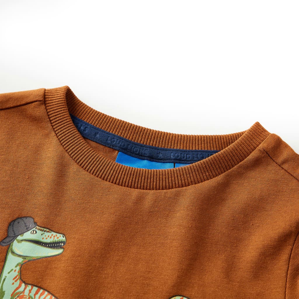 Vidaxl kindershirt met lange mouwen 116 cognackleurig