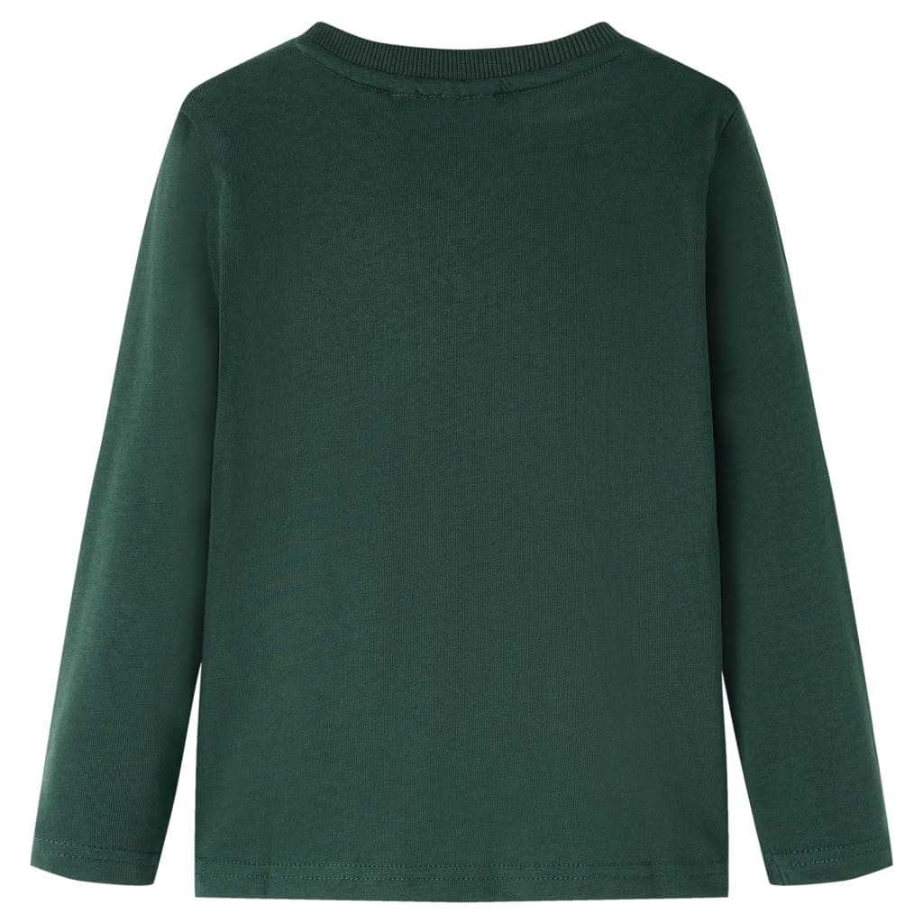 Vidaxl kindershirt met lange mouwen 104 donkergroen