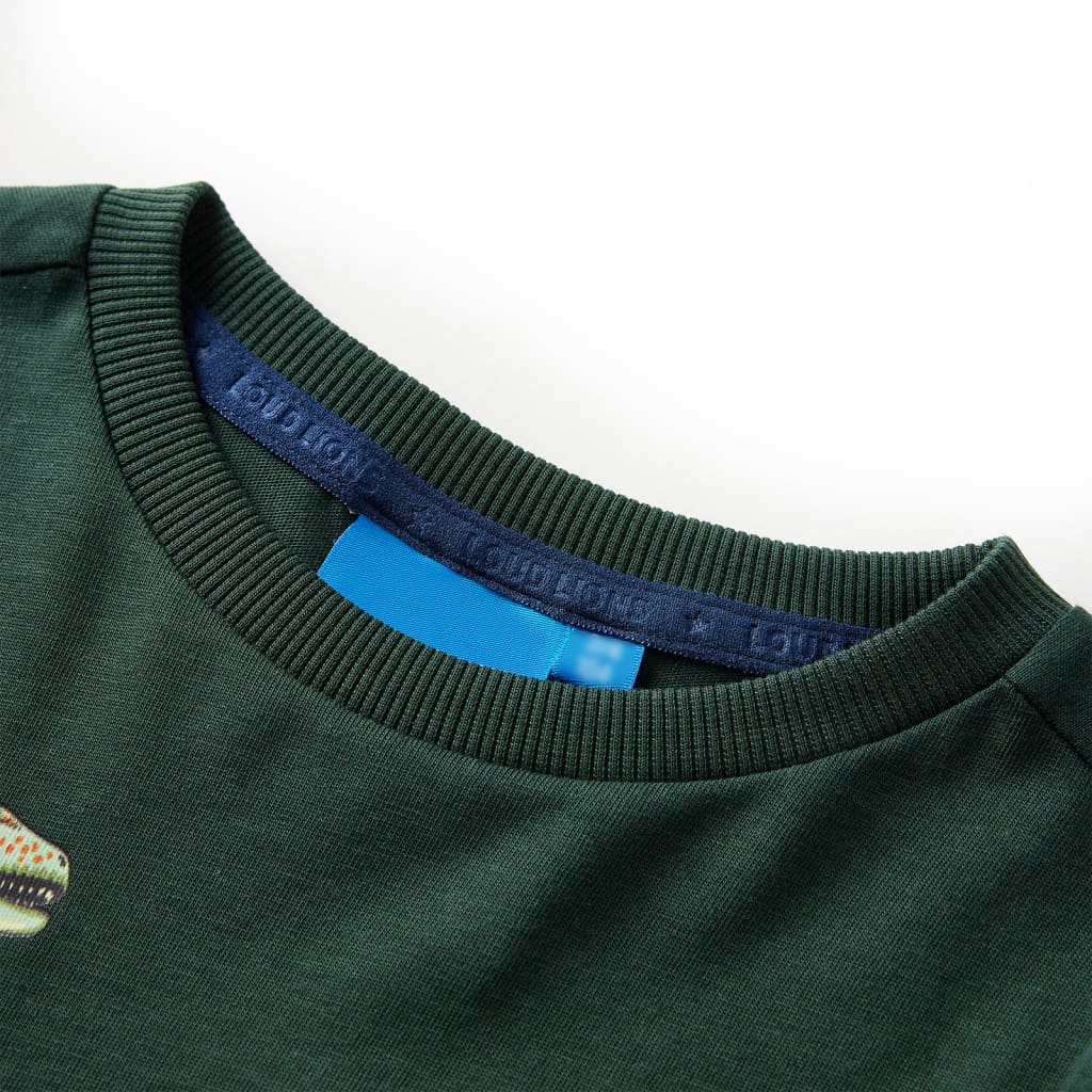 Vidaxl kindershirt met lange mouwen 104 donkergroen
