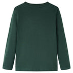 Vidaxl kindershirt met lange mouwen 116 donkergroen