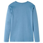 Vidaxl kindershirt met lange mouwen 104 medium blauw