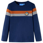 Vidaxl kindershirt met lange mouwen 104 marineblauw