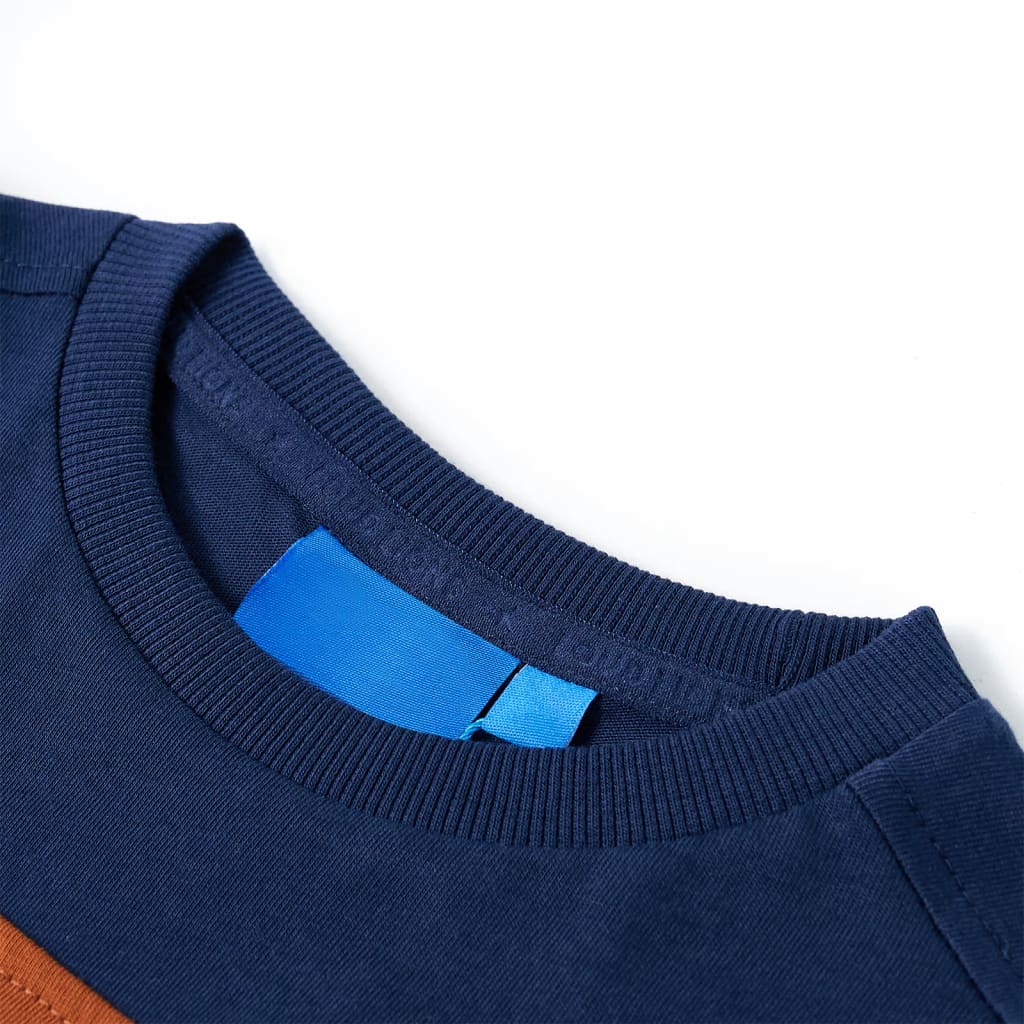 Vidaxl kindershirt met lange mouwen 104 marineblauw