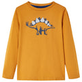 Vidaxl kindershirt met lange mouwen 92 donkerokerkleurig