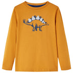 Vidaxl kindershirt met lange mouwen 92 donkerokerkleurig