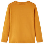 Vidaxl kindershirt met lange mouwen 92 donkerokerkleurig