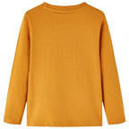 Vidaxl kindershirt met lange mouwen 128 donkerokerkleurig