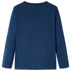 Vidaxl kindershirt met lange mouwen 104 marineblauw