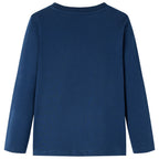 Vidaxl kindershirt met lange mouwen 116 marineblauw