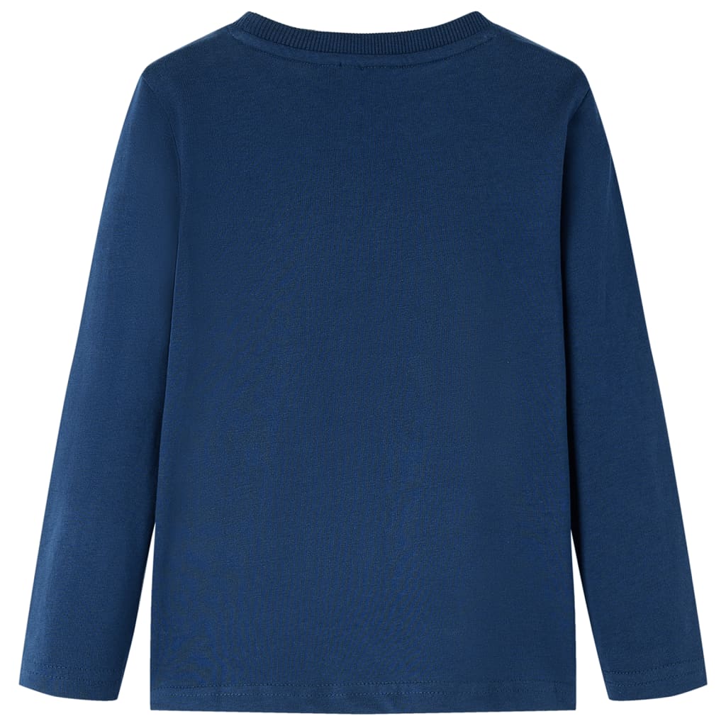 Vidaxl kindershirt met lange mouwen 116 marineblauw