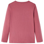 Vidaxl kindershirt met lange mouwen 104 donkerrood