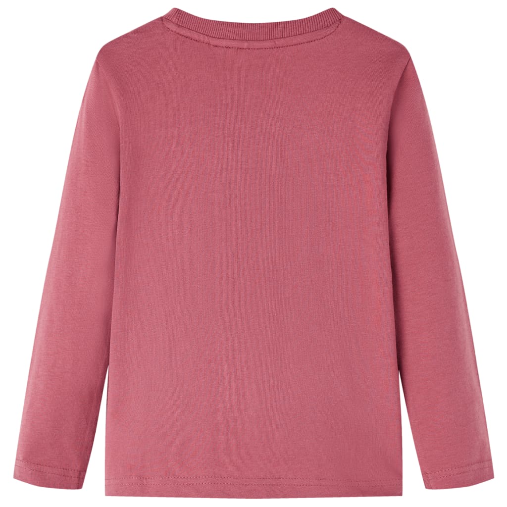 Vidaxl kindershirt met lange mouwen 128 donkerrood