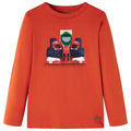 VidaXL Kindershirt met lange mouwen 116 oranje