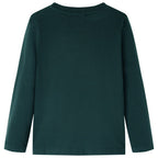 VidaXL Kindershirt met lange mouwen 92 donkergroen