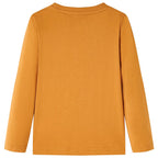 Vidaxl kindershirt met lange mouwen 116 donkerokerkleurig