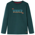 Vidaxl kindershirt met lange mouwen 128 donkergroen