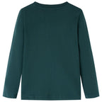 Vidaxl kindershirt met lange mouwen 128 donkergroen