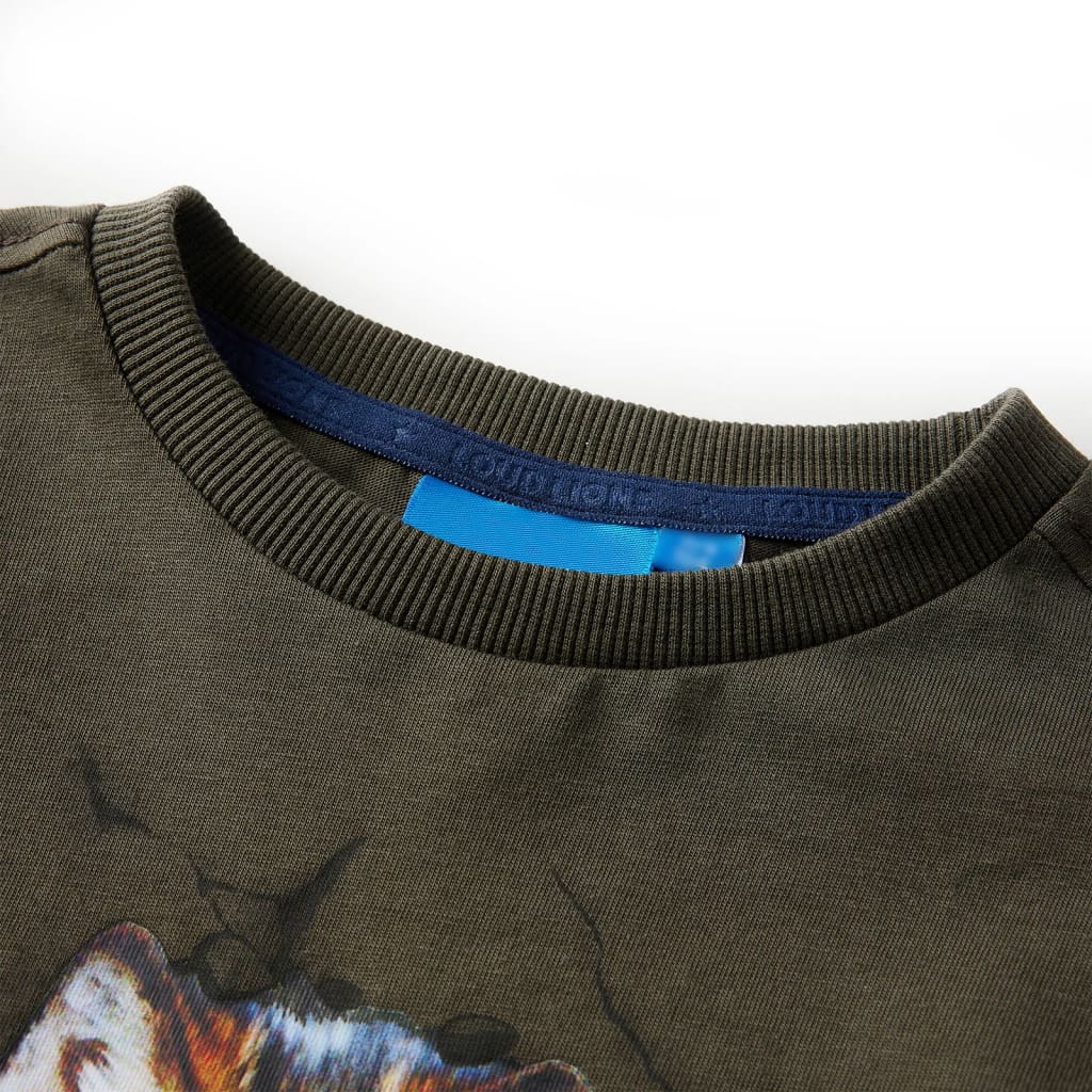 VidaXL Kindershirt met lange mouwen 104 kakikleurig