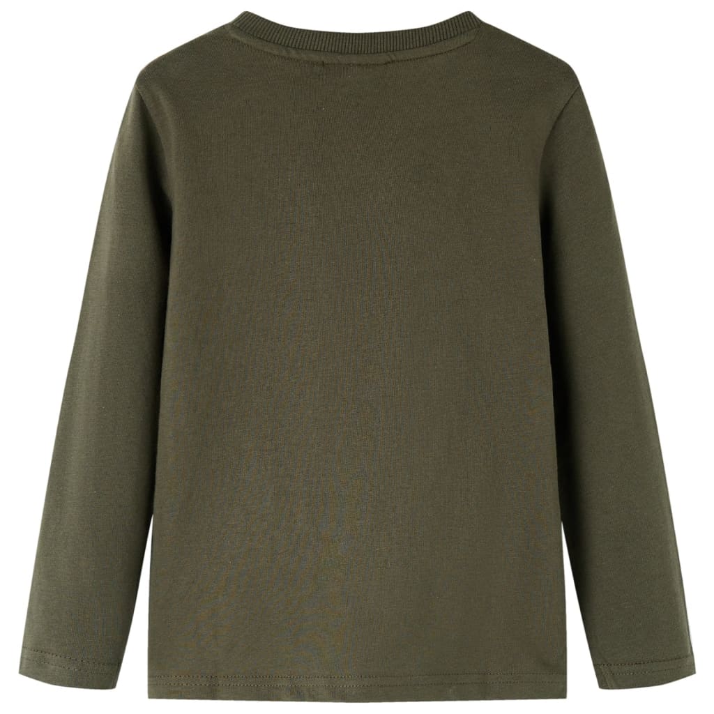 VidaXL Kindershirt met lange mouwen 116 kakikleurig