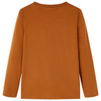 VidaXL Kindershirt met lange mouwen 104 cognackleurig
