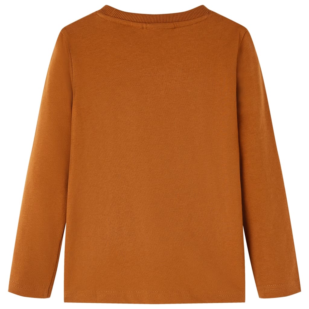 VidaXL Kindershirt met lange mouwen 104 cognackleurig