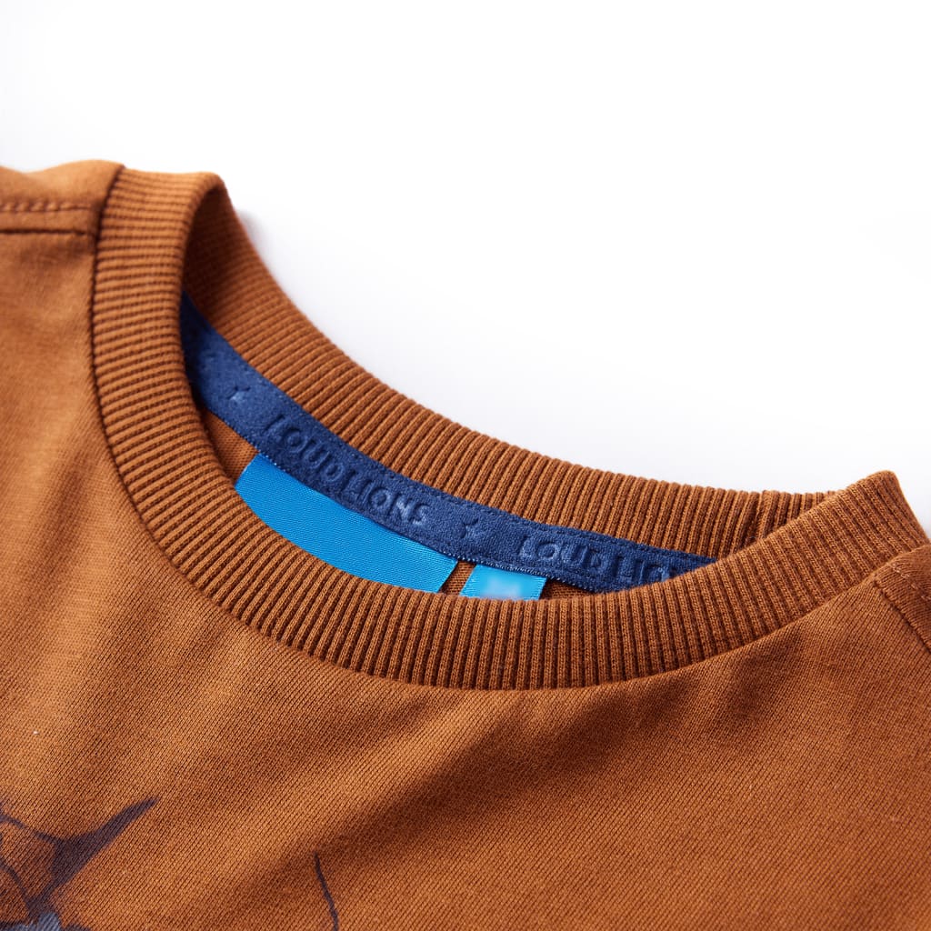 VidaXL Kindershirt met lange mouwen 104 cognackleurig