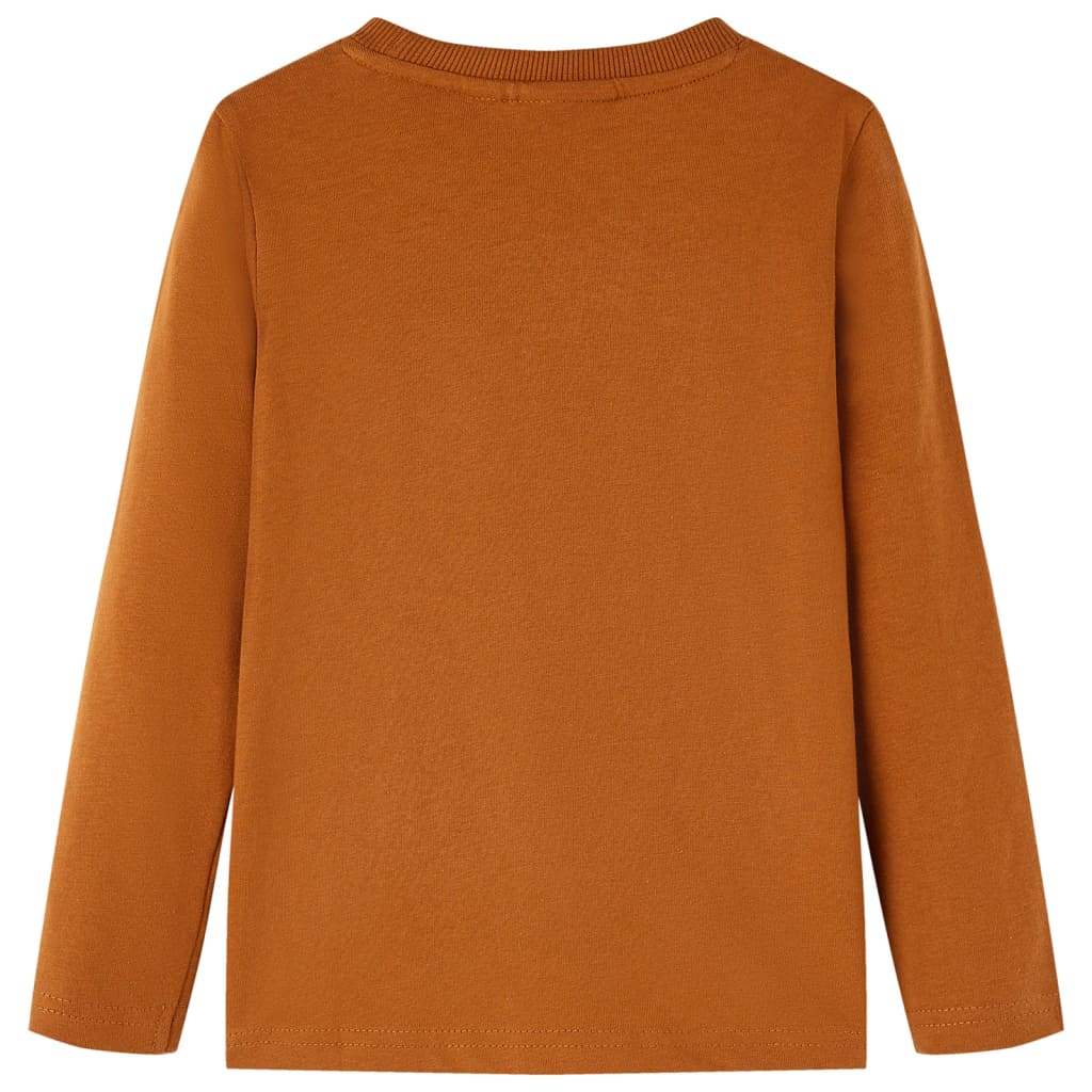 VidaXL Kindershirt met lange mouwen 116 cognackleurig