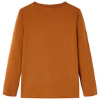 VidaXL Kindershirt met lange mouwen 116 cognackleurig