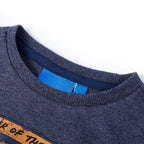 Vidaxl kindershirt met lange mouwen 128 gemêleerd donkerblauw