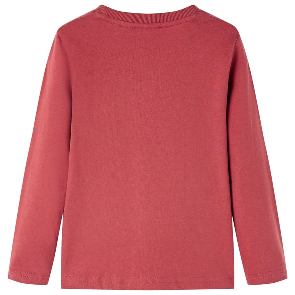 Vidaxl kindershirt met lange mouwen 116 roodbruin