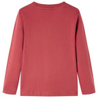 Vidaxl kindershirt met lange mouwen 140 roodbruin