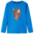 Vidaxl kindershirt met lange mouwen 116 kobaltblauw