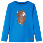 Vidaxl kindershirt met lange mouwen 116 kobaltblauw