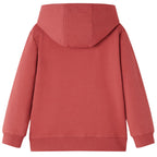 Vidaxl kindertrui met capuchon 104 roodbruin