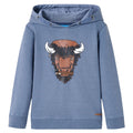 Vidaxl kindertrui met capuchon 104 gemêleerd blauw