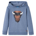 Vidaxl kindertrui met capuchon 116 gemêleerd blauw