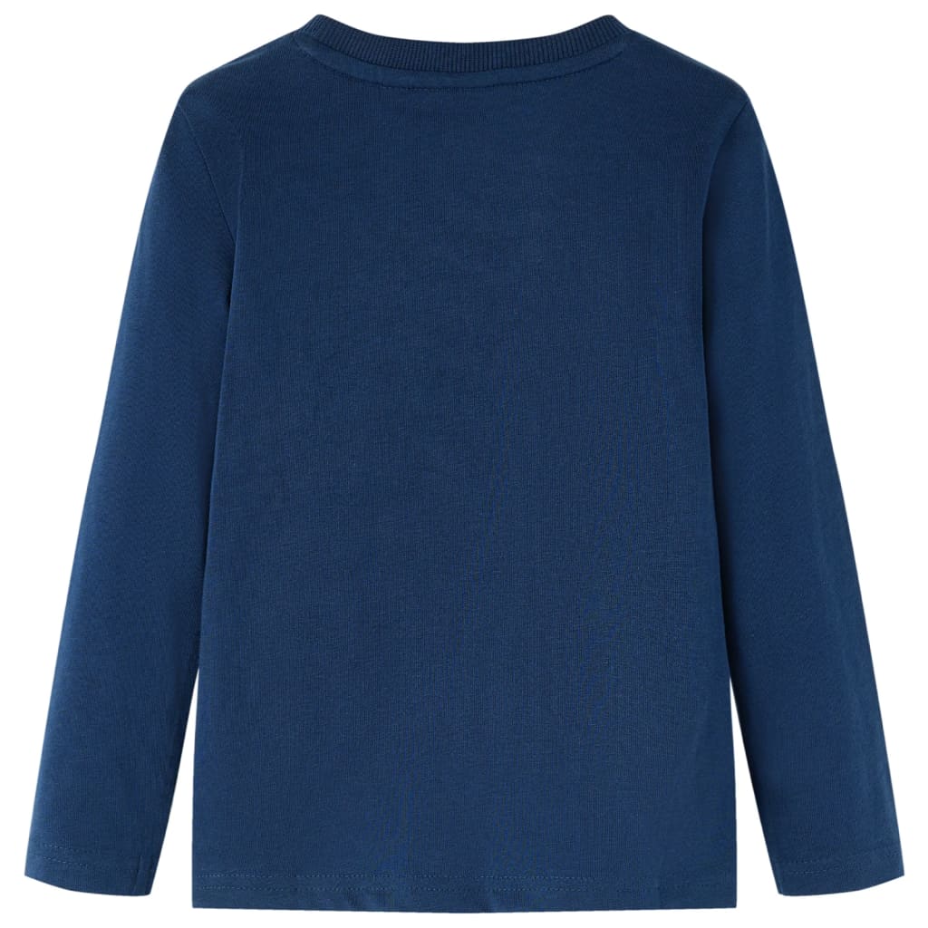 Vidaxl kindershirt met lange mouwen 92 marineblauw