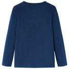 Vidaxl kindershirt met lange mouwen 92 marineblauw