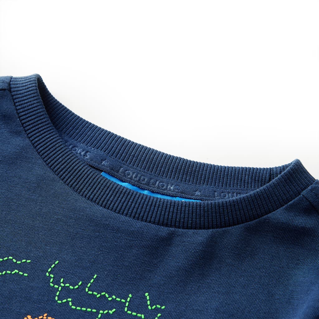Vidaxl kindershirt met lange mouwen 92 marineblauw