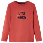Vidaxl kindershirt met lange mouwen 92 roodbruin