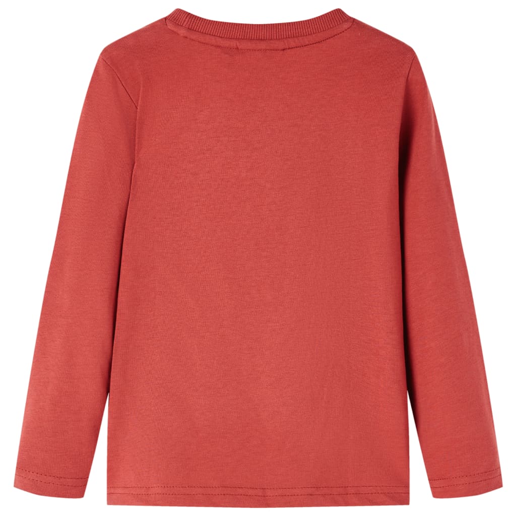 Vidaxl kindershirt met lange mouwen 128 roodbruin