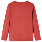 Vidaxl kindershirt met lange mouwen 128 roodbruin