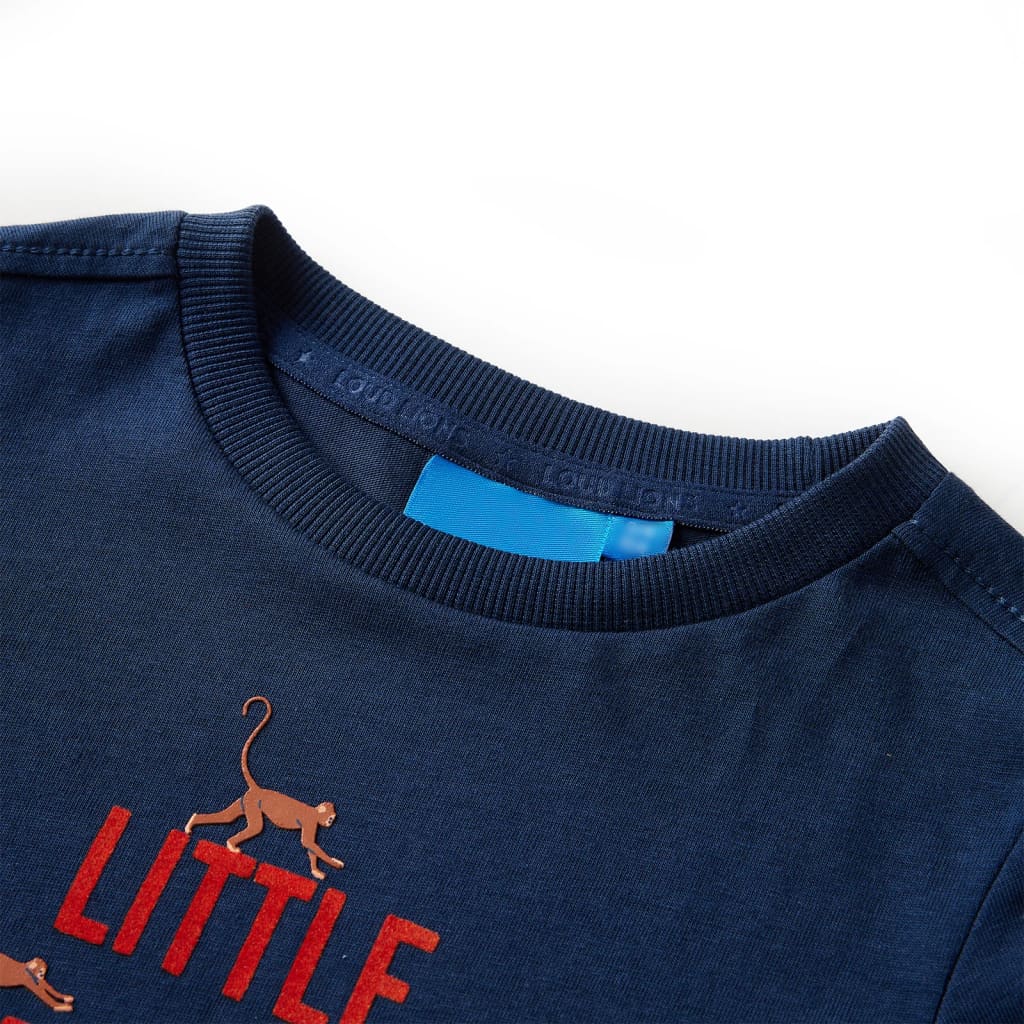Vidaxl kindershirt met lange mouwen 140 marineblauw