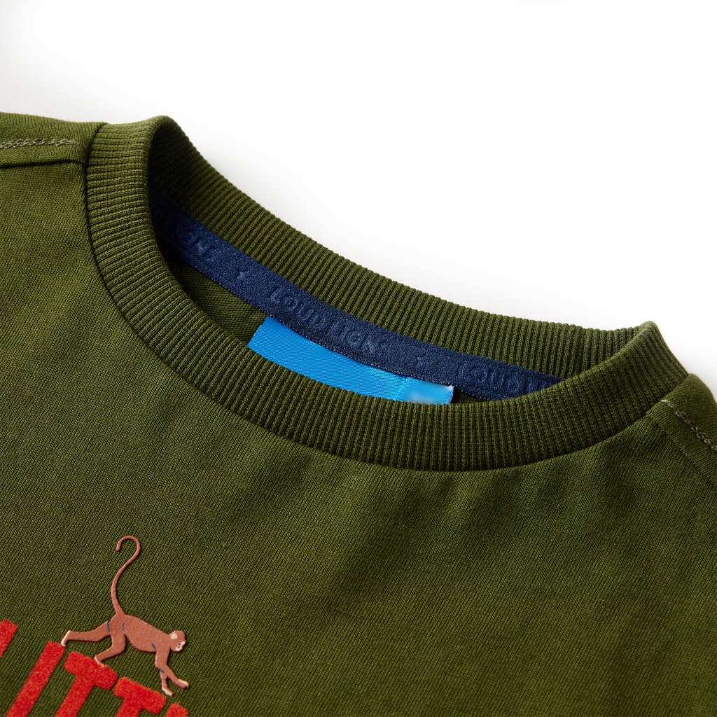 Vidaxl kindershirt met lange mouwen 104 donkerkakikleurig