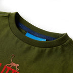 Vidaxl kindershirt met lange mouwen 104 donkerkakikleurig