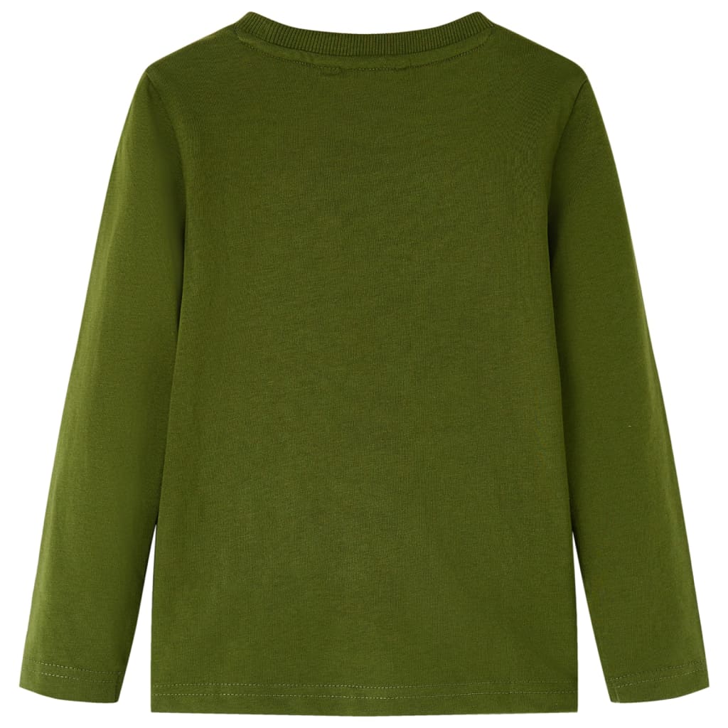 Vidaxl kindershirt met lange mouwen 116 donkerkakikleurig